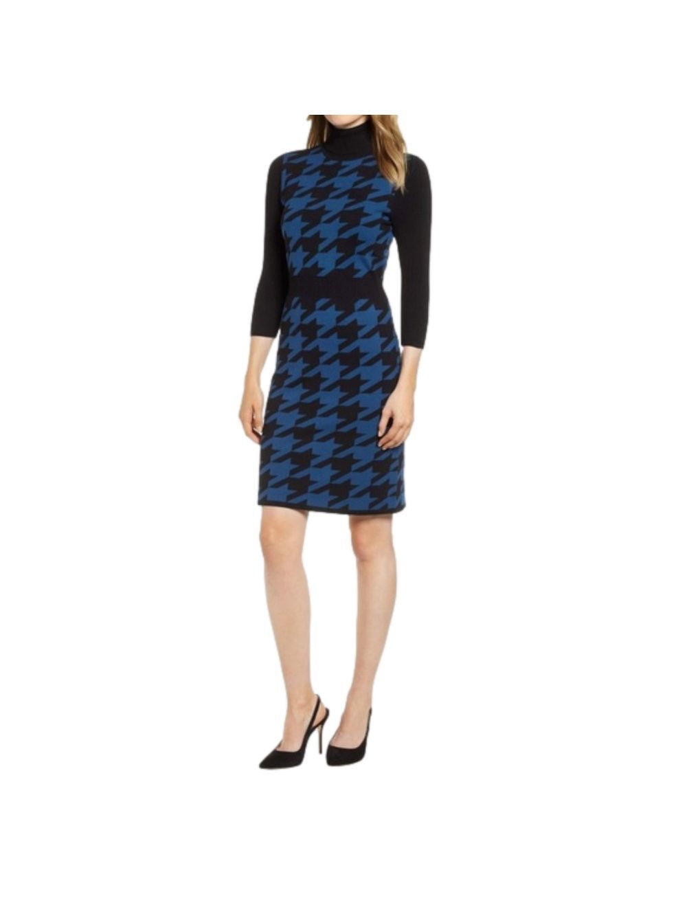 Anne Klein Sweater Dress Houndstooth X Large - Picture 5 of 7